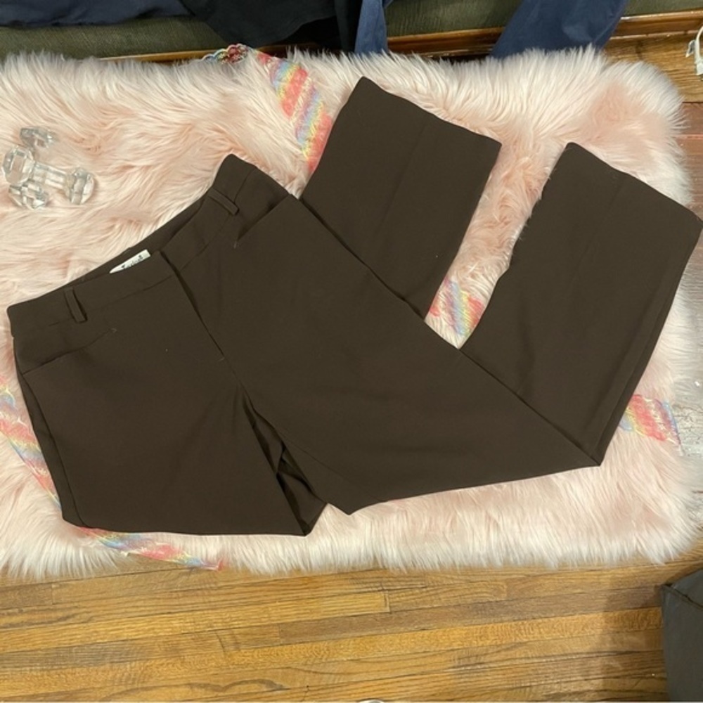 Brown pleaded jessica dress pants